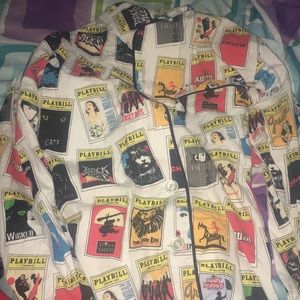 Broadway long sleeve playbill top